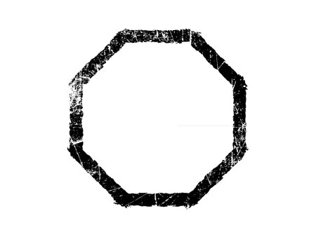 grunge black hexagon on a white background, vector illustrationのイラスト素材