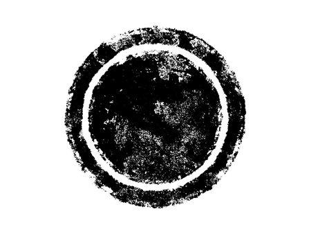 Black grunge circle on white background. Template for your design.のイラスト素材