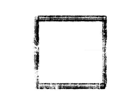 Black grunge square frame isolated on white background. Vector illustration.のイラスト素材