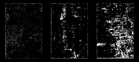 Set of grunge textures. Vector illustration. Black and white background.のイラスト素材