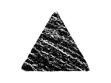 Black grunge triangle isolated on a white background. Vector illustration.のイラスト素材