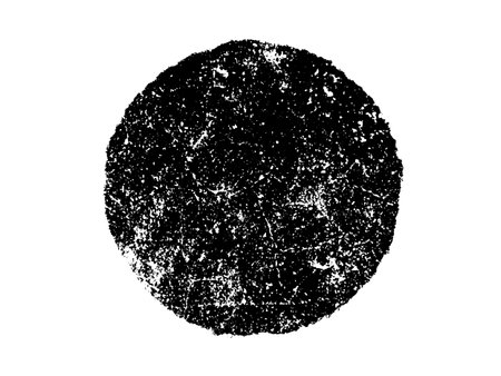 Black grunge circle on a white background. Vector design element.のイラスト素材