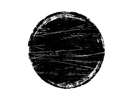 Black grunge circle isolated on white background. Vector illustration for your design.のイラスト素材