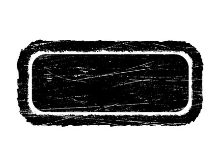 Black grunge frame on white background. Grunge banner.のイラスト素材