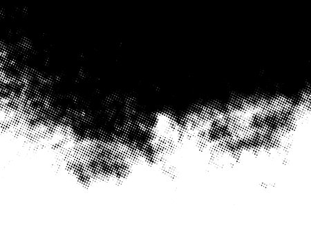 Black and white halftone background. Grunge vector texture.のイラスト素材