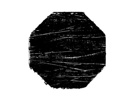 Grunge black hexagon on white background. Vector illustration.のイラスト素材