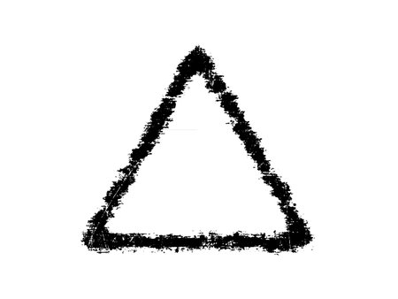 Black grunge triangle. Grunge triangle. Vector illustration.のイラスト素材
