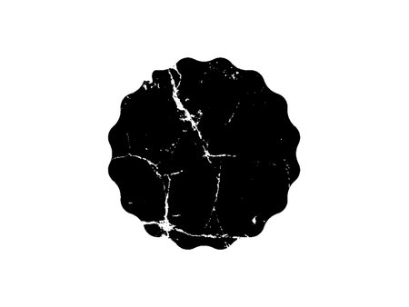Black grunge circle on white background. Grunge texture. Vector illustration.のイラスト素材