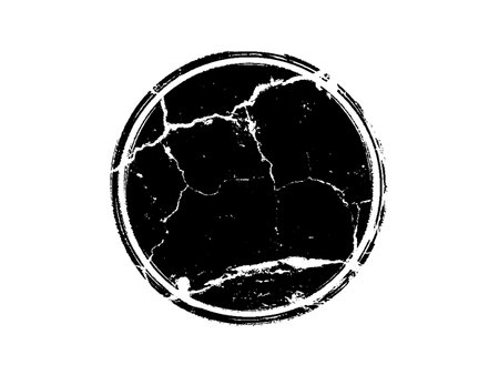 Grunge circle with cracks. Grunge background. Vector illustration.のイラスト素材