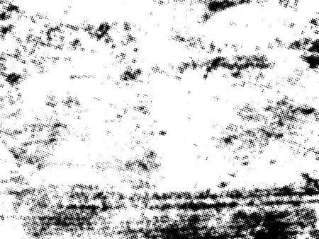 Distress urban used texture. Grunge rough dirty background. Brushed black paint cover. Overlay aged grainy messy template. Renovate wall scratched backdrop.のイラスト素材