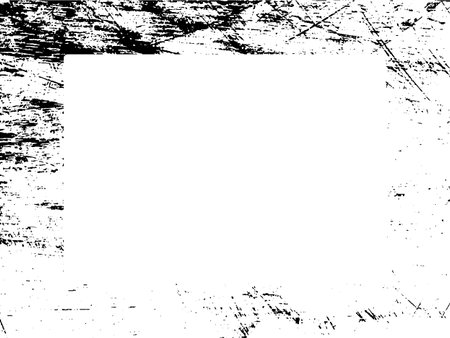 Black and white grunge frame. Abstract background with space for your text. Illustrationのイラスト素材