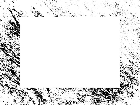Black and white grunge frame. Abstract background with space for your text or image. Vector illustrationのイラスト素材