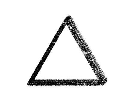 Black grunge triangle on white background. Vector illustration for your designのイラスト素材