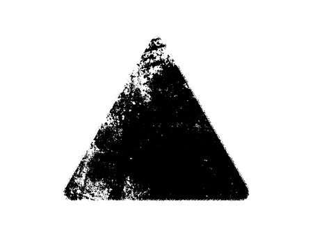 Black grunge triangle on white background. Grunge texture. Vector illustration.のイラスト素材