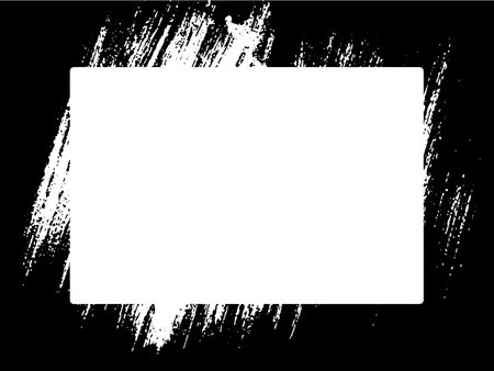 Black and white grunge frame with space for your text. Vector illustration.のイラスト素材