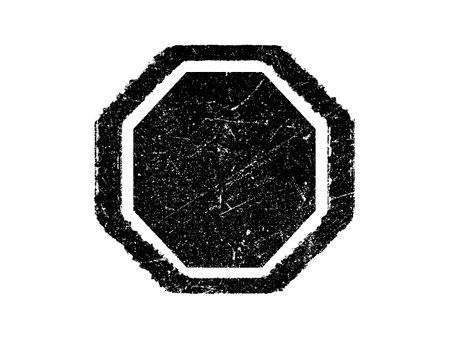 grunge hexagon with space for text on white background vector illustrationのイラスト素材