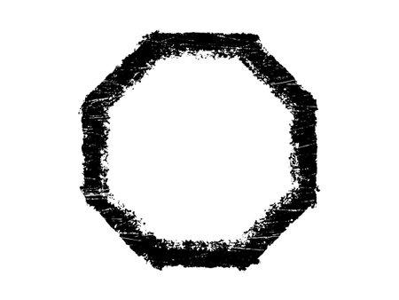 Grunge black circle frame. Isolated on white background.のイラスト素材
