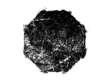 Grunge black circle isolated on white background. Vector illustration.のイラスト素材