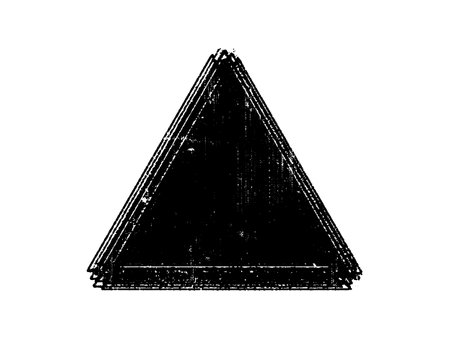 Triangle grunge black isolated on white background. Vector illustration.のイラスト素材
