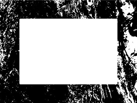 Black and white grunge frame. Abstract vector background. Monochrome illustrationのイラスト素材