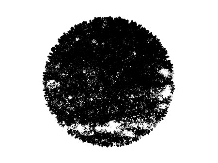 Black grunge circle on white background. Grunge texture.のイラスト素材