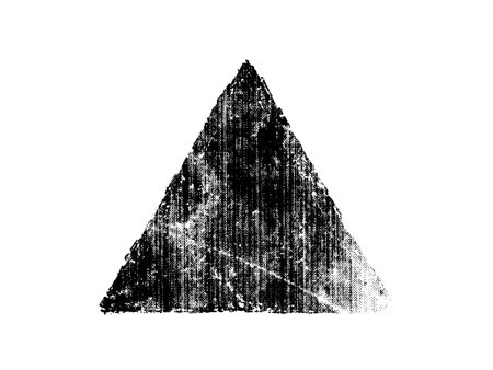 Grunge black triangle on a white background. Vector illustration.のイラスト素材