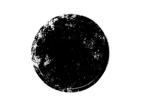 Grunge black circle on a white background. Vector illustration.のイラスト素材