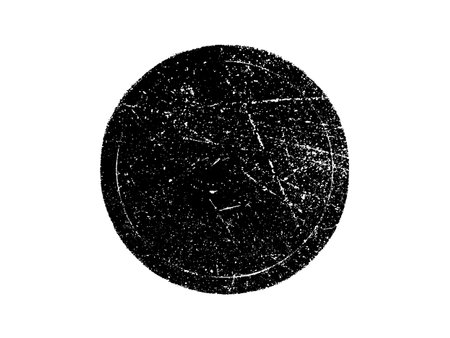Grunge black circle isolated on white background. Vector illustration.のイラスト素材
