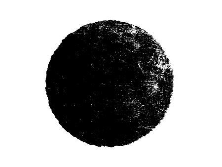 Black grunge circle brush stroke on white background. Vector illustration.のイラスト素材