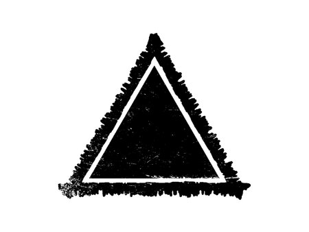 Grunge triangle. Black and white grunge background. Vector illustration.のイラスト素材
