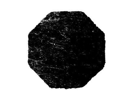Grunge black hexagon isolated on white background. Grunge design element.のイラスト素材