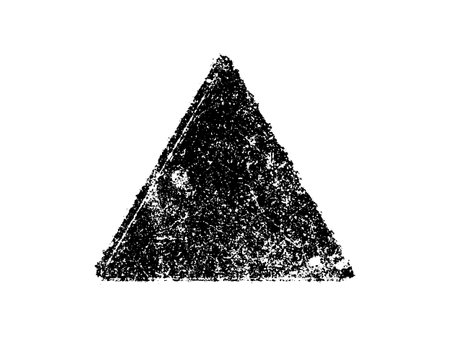 Black grunge triangle isolated on white background. Vector illustration for your designのイラスト素材