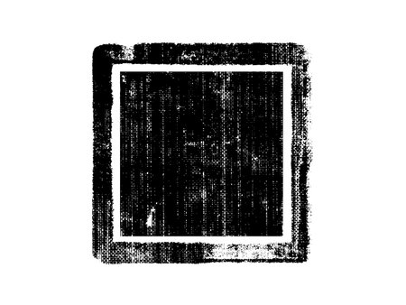 Black grunge frame isolated on white background. Grunge banner.のイラスト素材