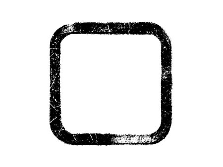 Black grunge square frame on white background. Grunge vector illustration.のイラスト素材