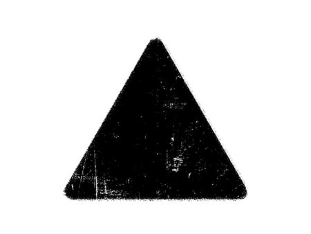 Black grunge triangle on white background. Vector illustration. EPS10のイラスト素材