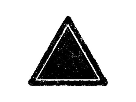 Warning triangle vector icon. Black on white background. Vector illustration.のイラスト素材