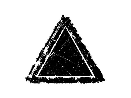 Black grunge triangle on white background. Vector illustration for your designのイラスト素材