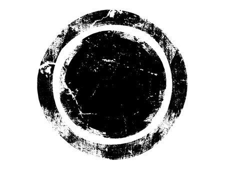 Black grunge circle on a white background. Template for design.のイラスト素材