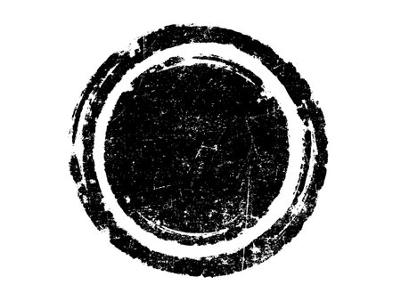 Black grunge circle on a white background. Element for design.のイラスト素材