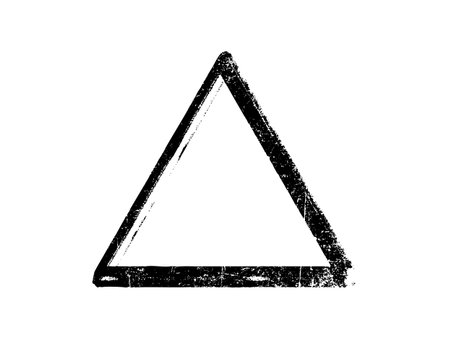 Black grunge triangle on white background. Vector illustration for your designのイラスト素材
