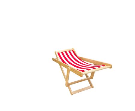 wooden deck chair isolated on white backgroundの写真素材
