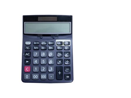 Calculator of office stationery isolated on white backgroundの写真素材
