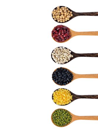 Beans on white backgroundの写真素材