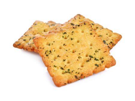 Cracker isolated on whiteの写真素材