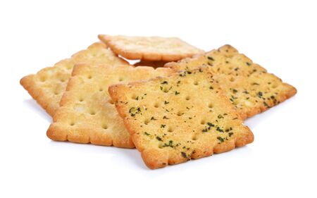 Cracker isolated on whiteの写真素材