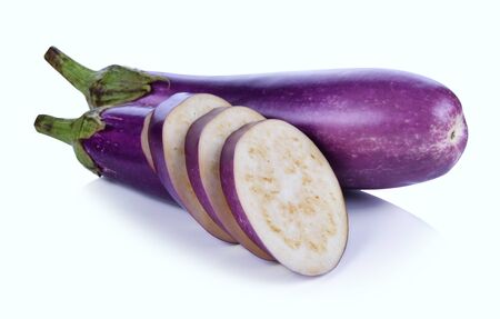 eggplant isolated on a white backgroundの写真素材