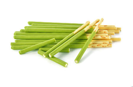 Biscuit Stick on white backgroundの写真素材