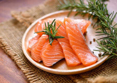Fresh raw salmon