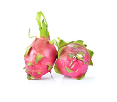 Dragon fruit isolated on white backgroundの写真素材