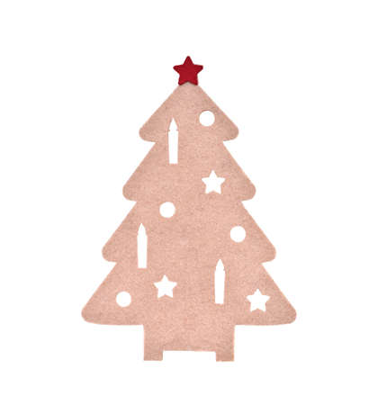 christmas tree isolated on white.の写真素材